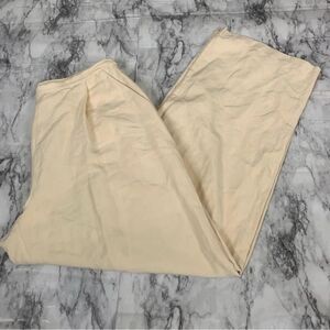 Valerie Stevens Silk Linen Blend Lightweight Pants  Pale Yellow Petite Small